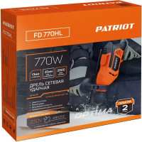 Дрель сетевая ударная Patriot FD 770HL, 770 Вт