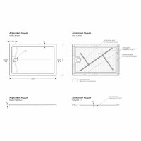 Душевой поддон Metakam Apart квадратный акриловый 120x80 см