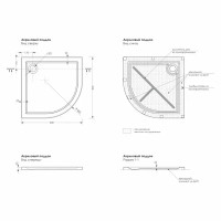 Душевой поддон Metakam Joy 1/4 Круга акриловый 80x80 см