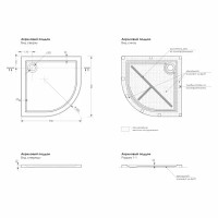 Душевой поддон Metakam Joy 1/4 Круга акриловый 90x90 см