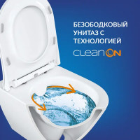 Комплект инсталляция с унитазом Cersanit Mika 64442 безободковый с микролифтом клавиша цвет хром