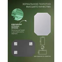 Зеркало для ванной Хельсинки 68.5x49.5 см цвет серебристый