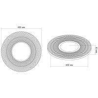 Светильник настенно-потолочный LED Lumin Arte Violet CLL55 70 Вт с пультом д/у 40 м² регулируемый белый свет цвет белый