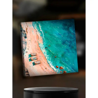 Картина Изумрудные волны 30x30 см