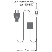 Блок питания для уличных гирлянд 5 м 24 В до 1500 LED