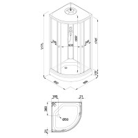 Душевая кабина Triton Кристал низкий поддон 80x80 см