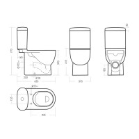 Унитаз-компакт Sanita Luxe Art Comfort WC.CC/Art/2-DM/WHT.G/S1 сиденье с микролифтом