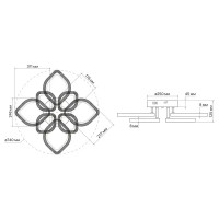 Светильник потолочный светодиодный Ritter Teramo с пультом управления 41 м² регулируемый белый свет цвет белый