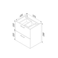 Корпус тумбы подвесной AM.PM Force M9FCFUX0602WM 66x57x44.6 см цвет белый матовый