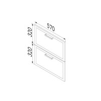 Комплект фасадов для тумбы AM.PM Force M9FFFM0602WM 33x57 см МДФ цвет белый 2 шт