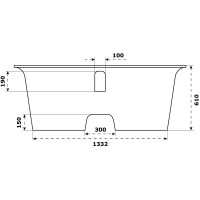 Ванна Carvin искусственный камень 170x80 см цвет белый
