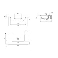 Раковина мебельная Cersanit Grand S-UM-GRA80/1-w 80 см