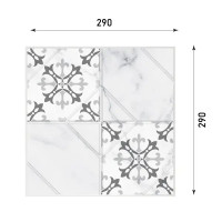 Комплект стеновых панелей ПВХ Мрамор французский 292x292x4.9 мм (4 шт.)