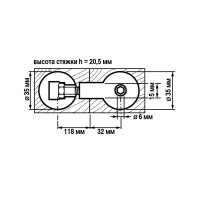 Стяжка для плит и столешниц Европартнер Quick М8x100 мм