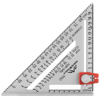 Угольник многофункциональный 5в1 Vertextools 3046-3, 180 мм