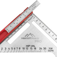 Угольник многофункциональный 6в1 Vertextools 3046-2, 180 мм