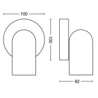 Спот поворотный Philips Pongee 1 лампа GU10 1 м² цвет черный