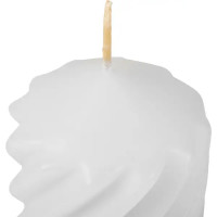 Свеча столбик Витой белая 7 см