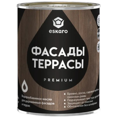 Масло для дерева Eskaro Wood Facade Oil цвет прозрачный 0.9 л