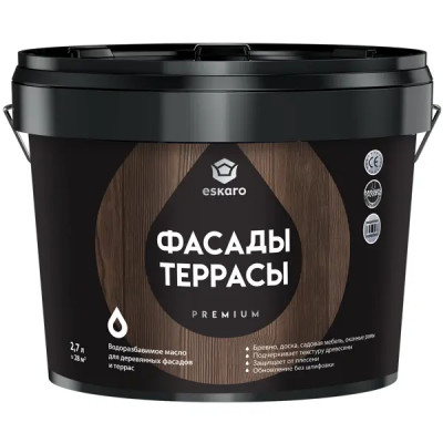 Масло для дерева Eskaro Wood Facade Oil цвет прозрачный 2.7 л