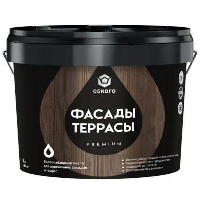 Масло для дерева Eskaro Wood Facade Oil цвет прозрачный 9 л