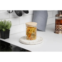 Банка для пищевых продуктов Mallony Bambu 0.6 л стекло цвет прозрачный