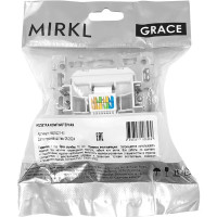 Розетка компьютерная встраиваемая Mirkl Grace RJ45 цвет белый