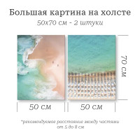 Картина модульная Пляж 50x70 см 2 шт.