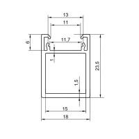 Профиль для LED ленты Лофт-Комплект 18x1.5x2000 мм