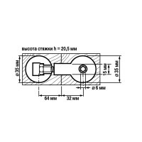 Стяжка для плит и столешниц Европартнер Quick М8x150 мм