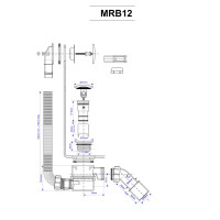 Сифон для ванны McAlpine клик-клак длина перелива 700мм MRB12