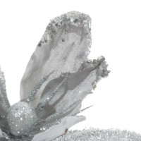 Цветок искусственный серебристый, 32x32x53 см