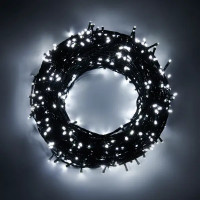 Электрогирлянда наружная/комнатная нить 100 м 1000 LED холодный белый свет