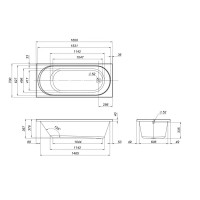 Ванна AM.PM Moxie W9MA-160-070W-A2ROFL акриловая 160x70 см