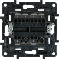Переключатель двухклавишный - Legrand Structura - 10A 250В безвинтовые зажимы - магнезиум