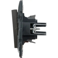 Переключатель двухклавишный - Legrand Structura - 10A 250В безвинтовые зажимы - магнезиум