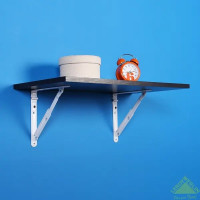 Кронштейн для полки Larvij складной 20x20 см нагрузка до 35 кг металл цвет белый