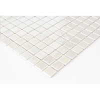 Мозаика Pietra Opalo Blanco стекломасса 31.1x4.9 см цвет белый