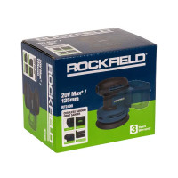 Эксцентриковая шлифмашина аккумуляторная Rockfield RF2400, 20 В Li-ion 2 без АКБ и ЗУ, 125 мм