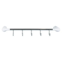 Вешалка Swensa Lock SWR-6600-11-CRM, нержавеющая сталь, 5 крючков, цвет белый