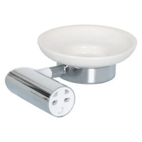 Мыльница Swensa Lock SWR-6600-02-CRM, подвесная, керамика/металл, цвет белый