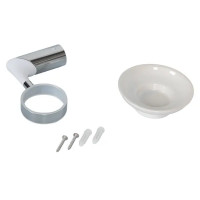 Мыльница Swensa Lock SWR-6600-02-CRM, подвесная, керамика/металл, цвет белый