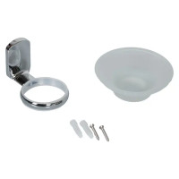 Мыльница Swensa Slick SWR-5600-02, подвесная, стекло/металл, цвет хром