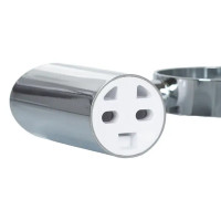 Стакан для зубных щёток Swensa Lock SWR-6600-03-CRM, подвесной, керамика/металл, цвет белый/хром