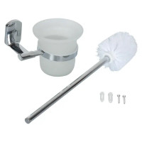 Ёршик для унитаза Swensa Slick SWR-5600-08, подвесной, цвет прозрачный/хром