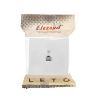 Телефонная розетка Lezard Leto без заземления цвет белый