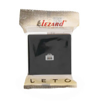 Телефонная розетка Lezard Leto без заземления цвет черный бархат