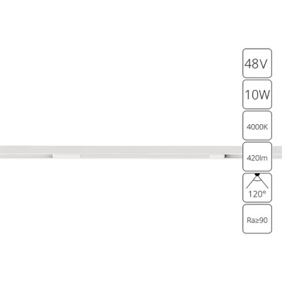 Трековый светильник Arte Lamp Optima светодиодный 10 Вт магнитный 2 м² цвет белый