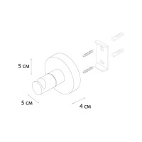 Крючок Fixsen Silver FX-52005 стальной одинарный цвет хром