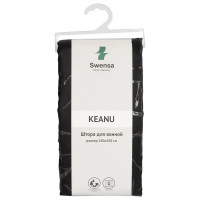 Штора для ванной Swensa Keanu SWC-95-62 200x180 см полиэстер цвет черный
